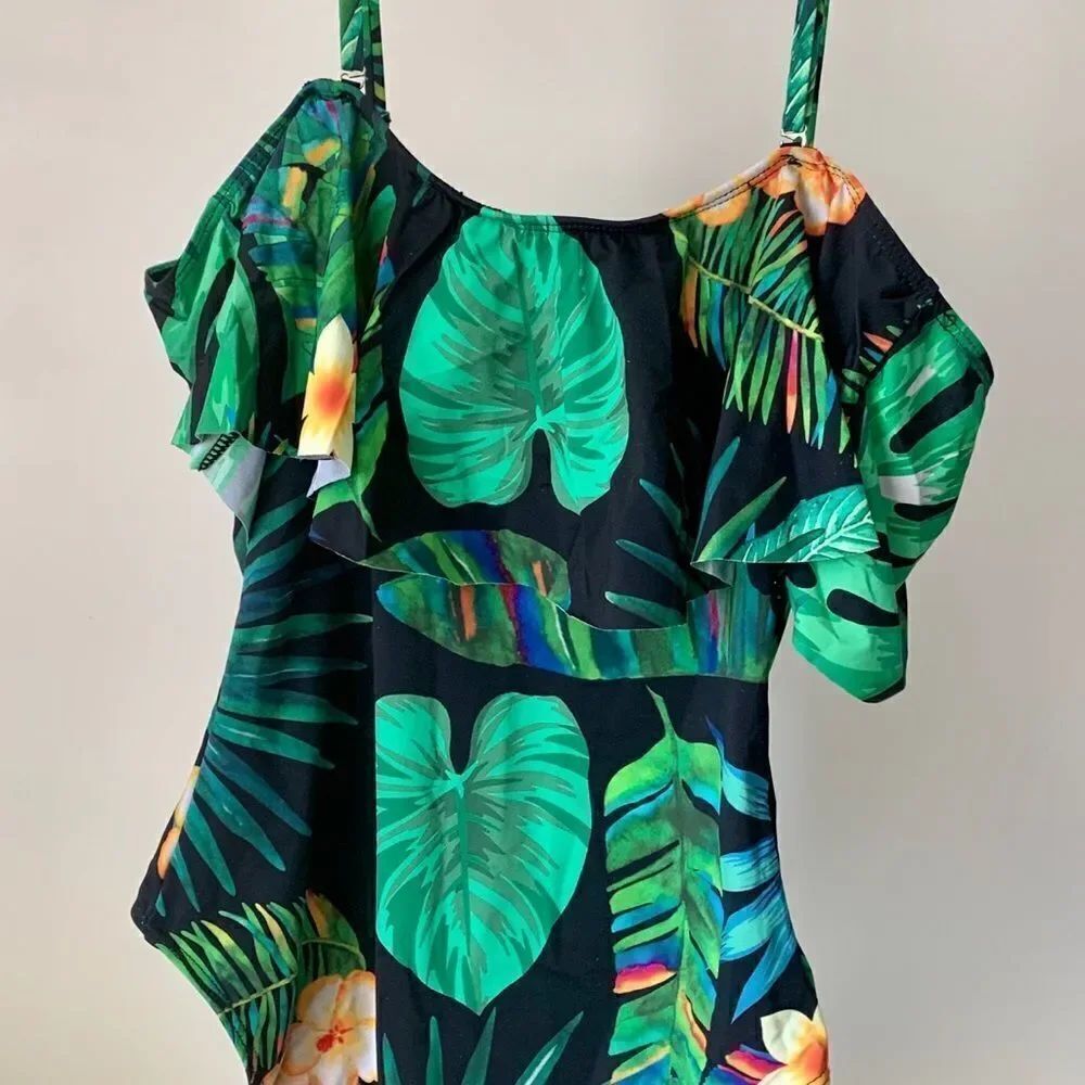 Tropical swimsuit size large.
